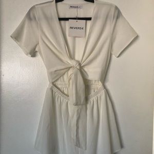 White, cutout romper